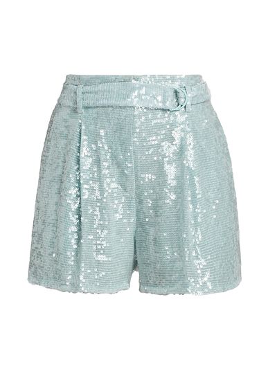 LaPointe Women's Sequined Belted Shorts