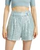 LaPointe Women's Sequined Belted Shorts - 3