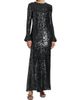 LaPointe Women's Sequined Flare-Sleeve Sheath Gown - 3