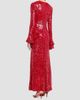 LAPOINTE Women's Sequined Flare Sleeve A-Line Gown - 3