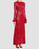 LAPOINTE Women's Sequined Flare Sleeve A-Line Gown - 4