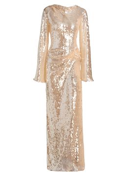 LaPointe Women's Sequined Side Tuck Gown