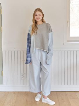 LAPRICALA Check Easy Wide Pants