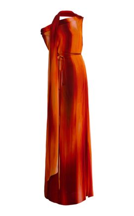 LaQuan Smith LaQuan Smith Asymmetric Maxi Dress Red XL