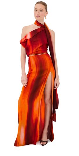 green and navy maxi dress ASTR the Label Ayanna Dress in Green