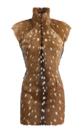LaQuan Smith LaQuan Smith Calf Hair Mini Dress