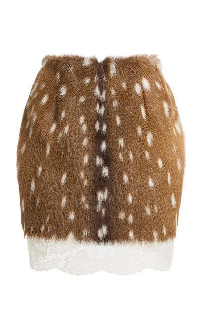 LaQuan Smith LaQuan Smith Calf Hair Mini Skirt