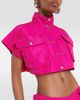 LaQuan Smith LaQuan Smith Cropped satin jacket - 4