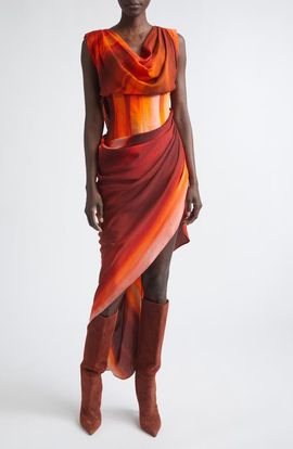 LaQuan Smith LaQuan Smith Draped Open Back Dress
