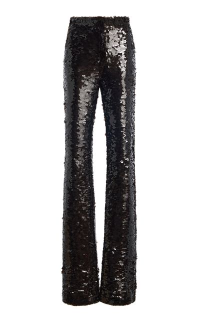 LaQuan Smith LaQuan Smith Flared Sequined Pants