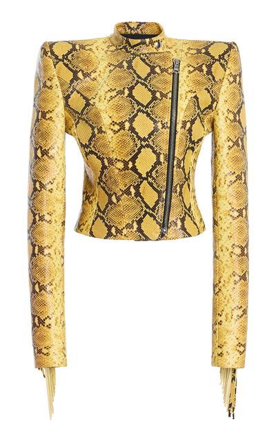 LaQuan Smith LaQuan Smith FringeDetailed Leather Jacket