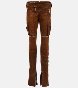 LaQuan Smith LaQuan Smith High-rise straight leather pants