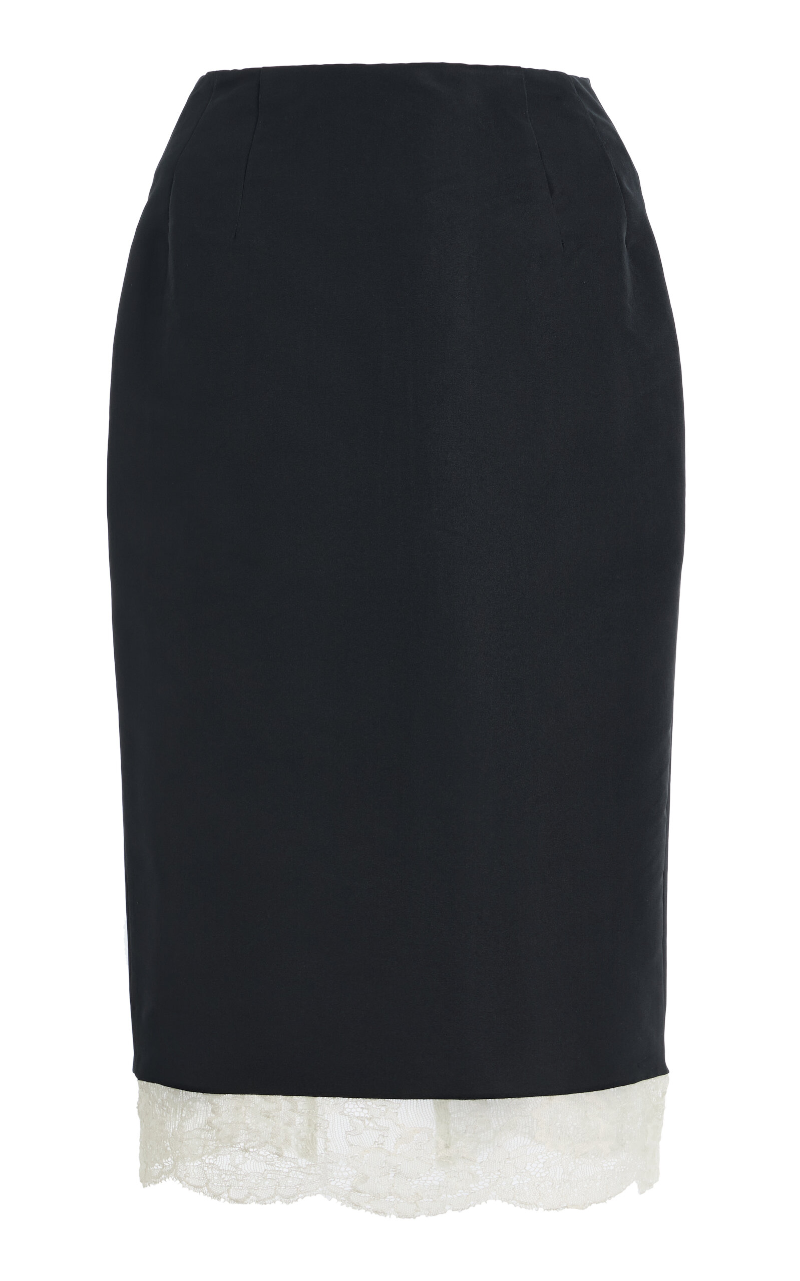 LaQuan Smith LaQuan Smith LaceTrim Midi Skirt