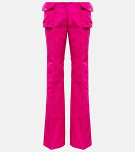 LaQuan Smith LaQuan Smith Low-rise satin cargo pants
