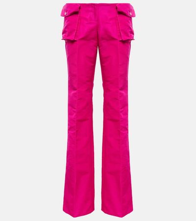 LaQuan Smith LaQuan Smith Low-rise satin cargo pants