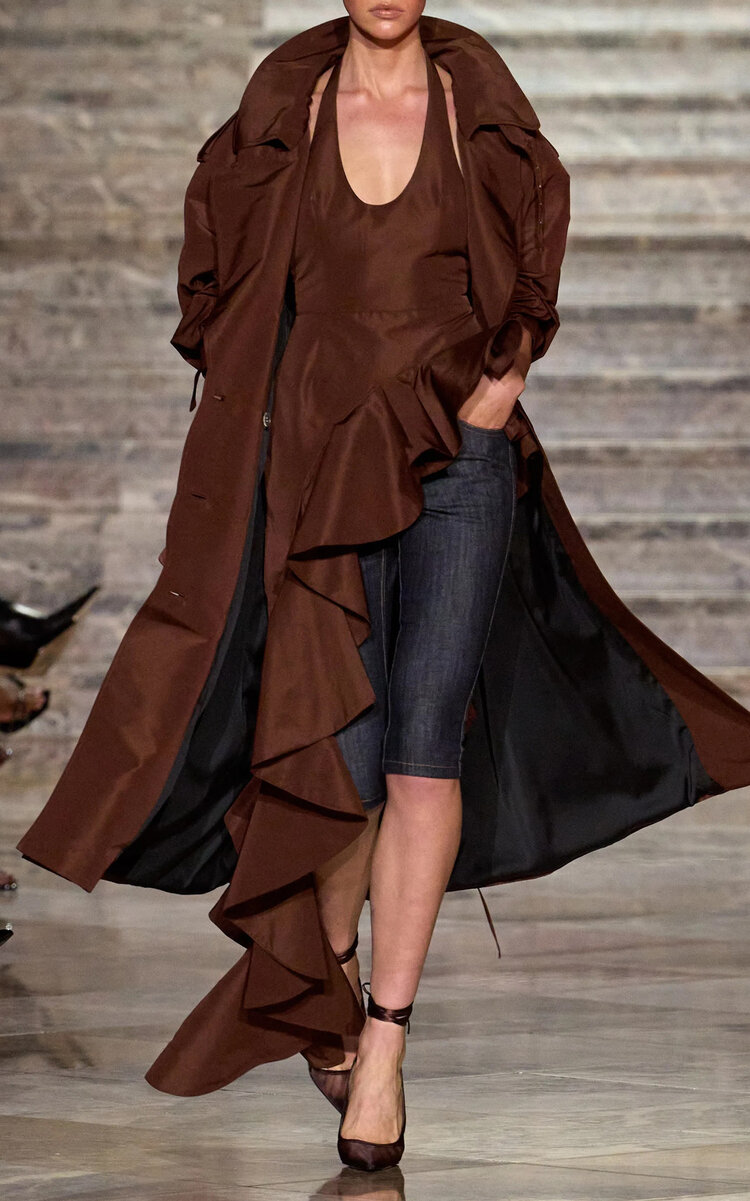 LaQuan Smith LaQuan Smith Midi Trench Coat