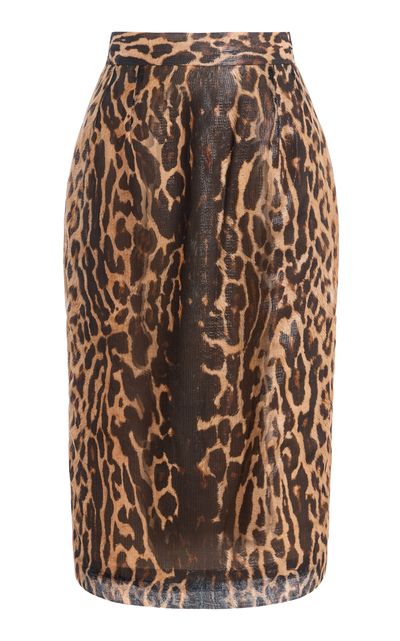 LaQuan Smith LaQuan Smith SilkBlend Midi Pencil Skirt