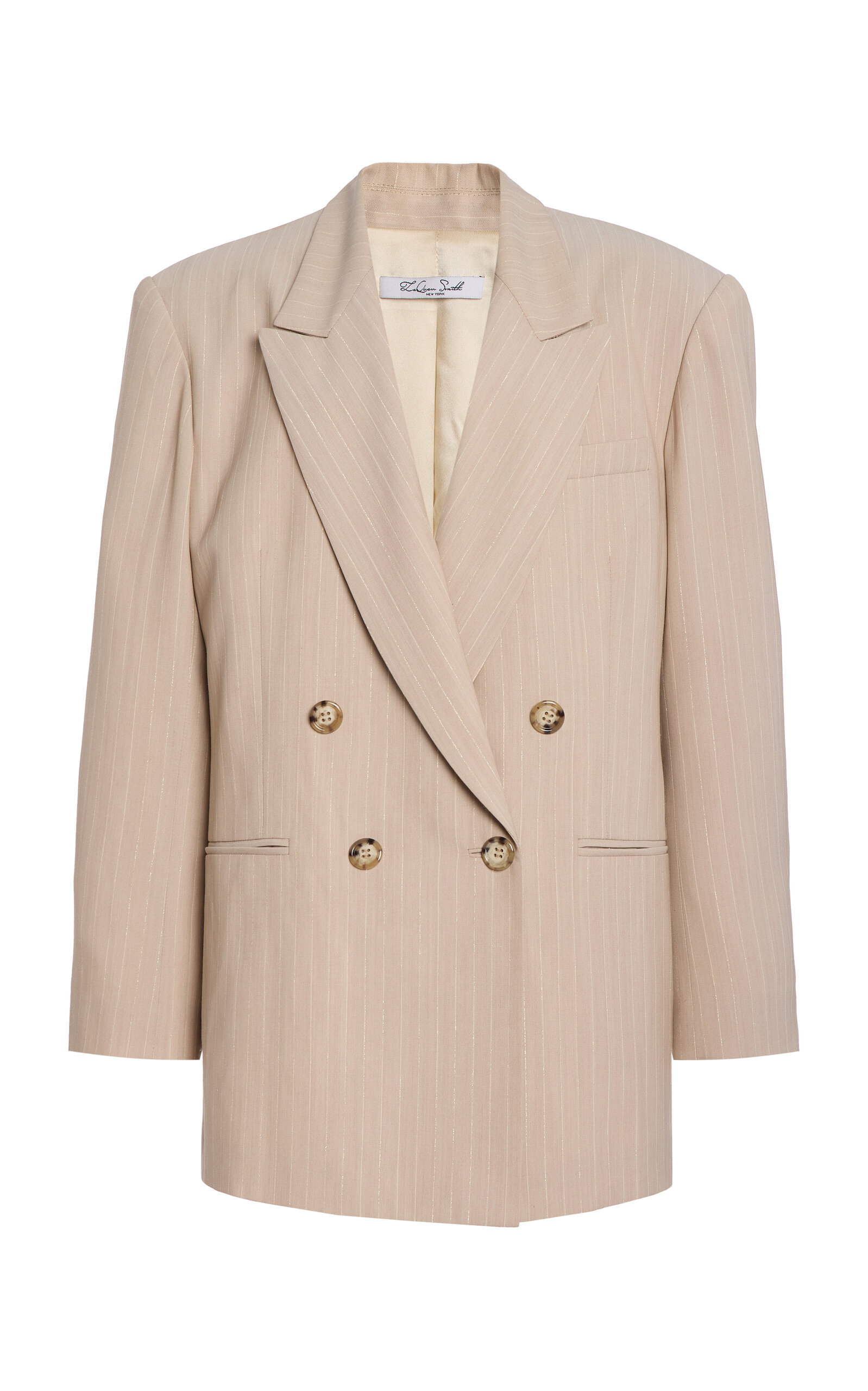LaQuan Smith LaQuan Smith Tailored DoubleBreasted Jacket Neutral XL