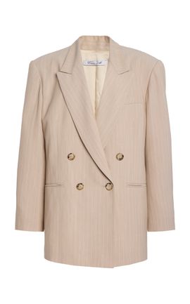LaQuan Smith LaQuan Smith Tailored DoubleBreasted Jacket Neutral XL