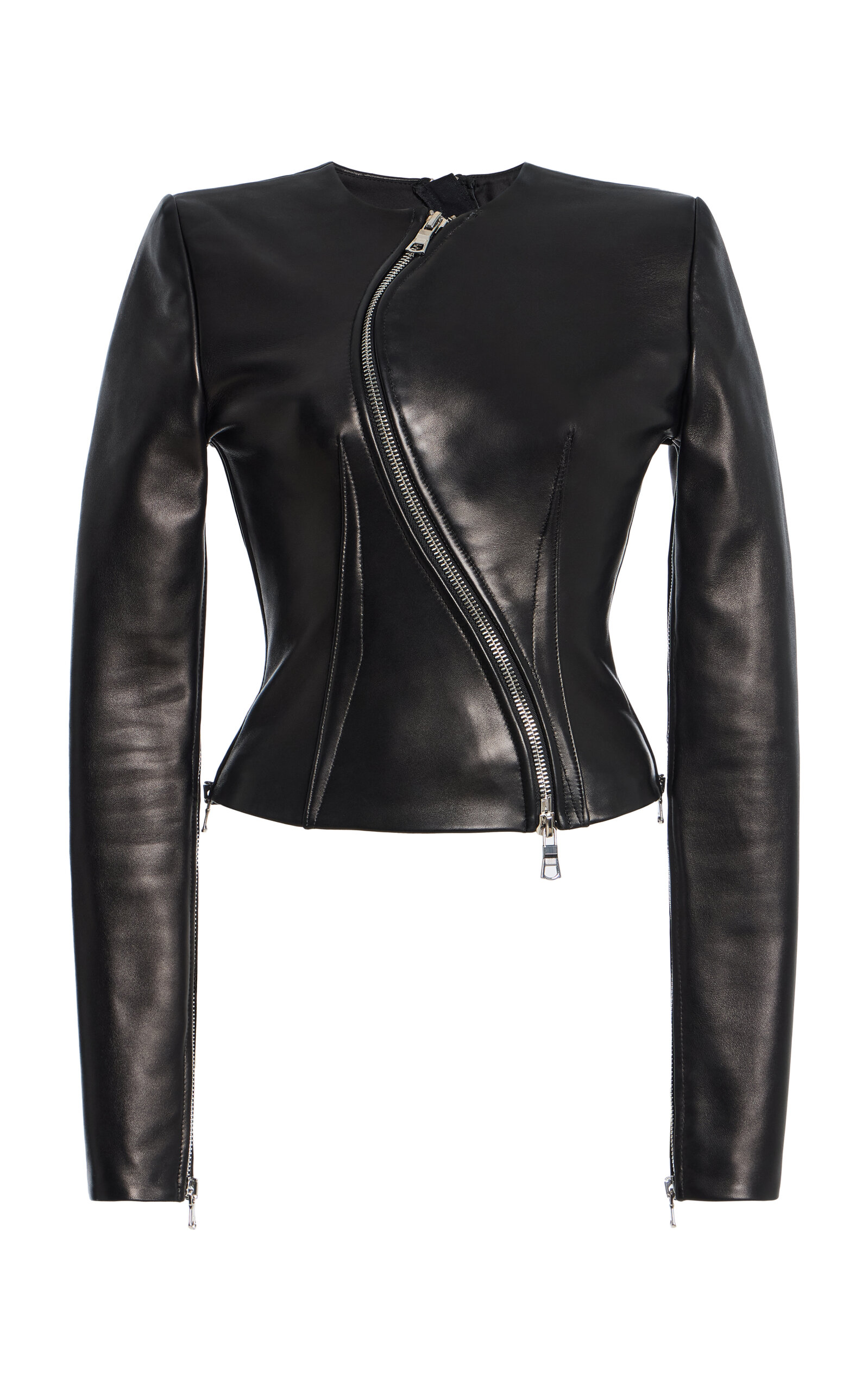 LaQuan Smith LaQuan Smith ZipFront Leather Top