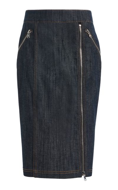 LaQuan Smith LaQuan Smith ZipperDetailed Pencil Midi Skirt