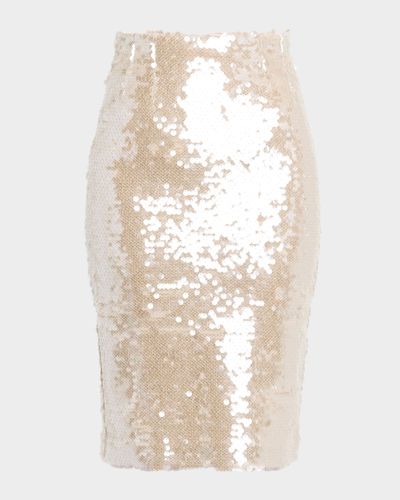 LaQuan Smith Sequined Pencil Skirt