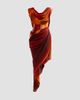 LaQuan Smith Women's Draped Asymmetric Corset-Style Midi-Dress - 6