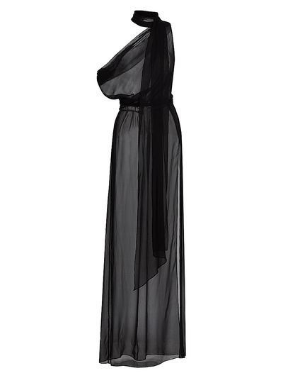 LaQuan Smith Women's Draped Scarf Gown