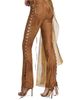 LaQuan Smith Women's Lace-Up Side Skinny Pants - 5