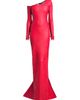 LaQuan Smith Women's Leather Off-The-Shoulder Gown - 1