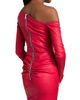 LaQuan Smith Women's Leather Off-The-Shoulder Gown - 6