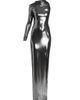 LaQuan Smith Women's Metallic Asymmetric Cut-Out Gown - 1