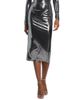 LaQuan Smith Women's Metallic Body-Con Midi-Skirt - 3