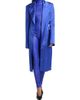 LaQuan Smith Women's Peak-Lapel Satin Evening Coat - 2