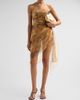 LaQuan Smith Women's Printed Asymmetric Strapless Mini Dress - 2