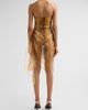 LaQuan Smith Women's Printed Asymmetric Strapless Mini Dress - 3