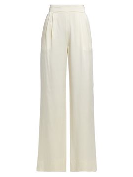 LaQuan Smith Women's Relaxed Silk Pants