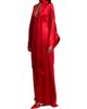 LaQuan Smith Women's Satin Caftan-Sleeve Gown - 4