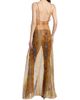 LaQuan Smith Women's Snake Print Sheer Maxi Dress - 5