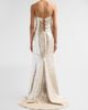 LaQuan Smith Women's Strapless Lace-Up Corset Gown - 3