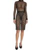 LaQuan Smith Women's Striped Sheer Turtleneck Bodysuit - 2