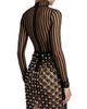 LaQuan Smith Women's Striped Sheer Turtleneck Bodysuit - 5