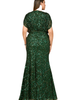 LARA New York LARA New York Beaded Gown with Draped Cape Sleeves - 2