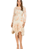 LARA New York LARA New York Beaded Midi Dress with Asymmetrical Hem - 1
