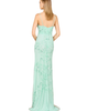 LARA New York LARA New York Body Con V-Neck Beaded Gown - 2