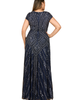 LARA New York LARA New York Cap Sleeve Beaded A-Line Gown - 2