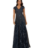 LARA New York LARA New York Cap Sleeve Beaded A-Line Gown - 3
