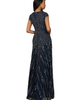 LARA New York LARA New York Cap Sleeve Beaded A-Line Gown - 4