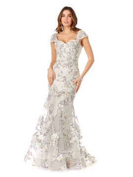 LARA New York LARA New York Cap Sleeve Mermaid Gown