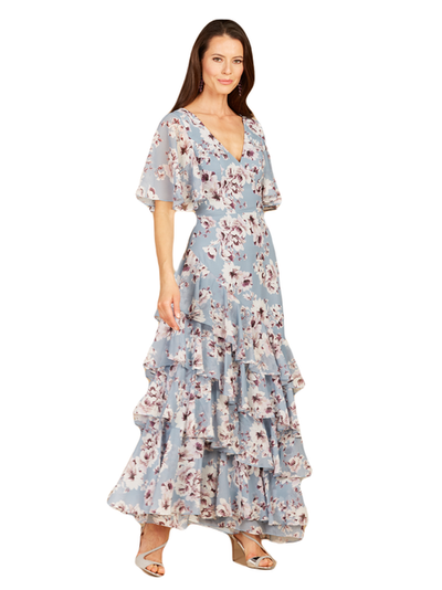 LARA New York LARA New York Cape Sleeve Print Dress